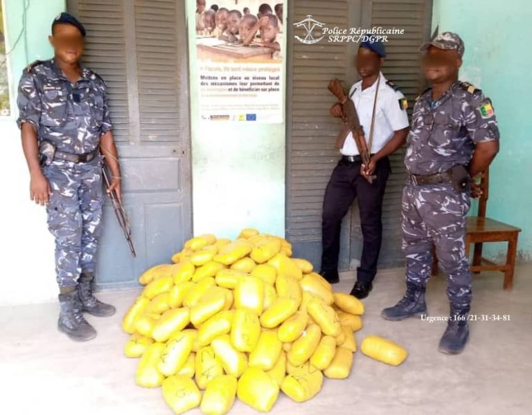 Bénin: 37 kg de chanvre indien interceptés par le Service d’intervention rapide du Borgou-Alibori