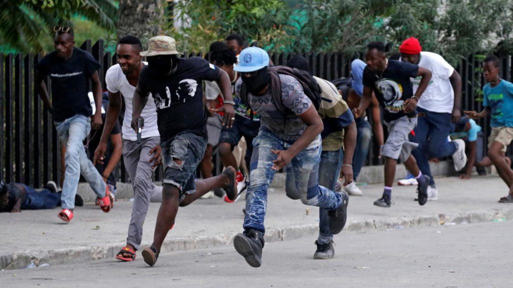 Des manifestants à Port-au-Prince, le 23 février 2020