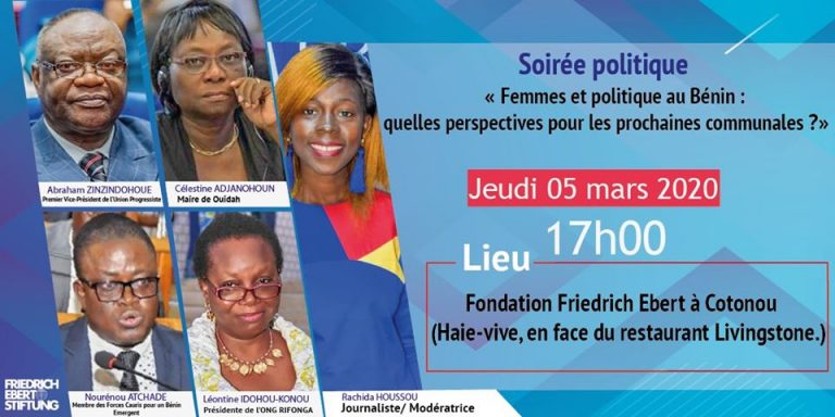 « Femmes et politique au Bénin »: un thème en débat ce soir à la Fondation FES