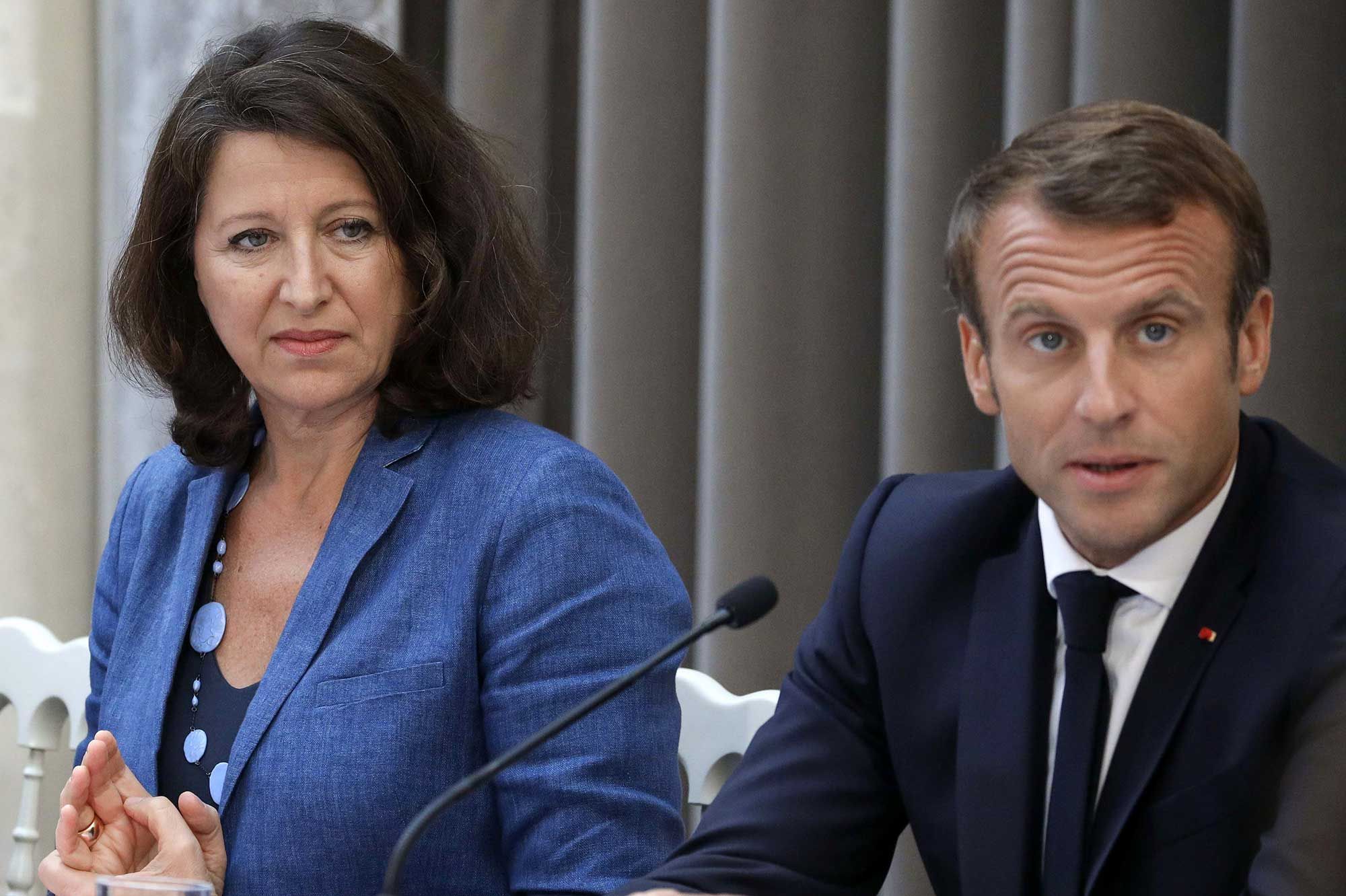 Agnès Buzyn et Emmanuel Macron, au palais de l'Elysée, en septembre 2019. Stephane Lemouton /Pool/SIPA