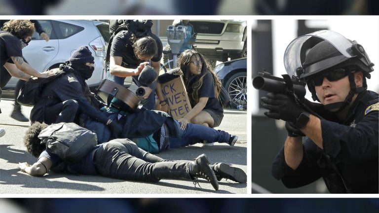 Protestations aux USA: la police tire une balle en caoutchouc dans les testicules d&rsquo;un des leurs