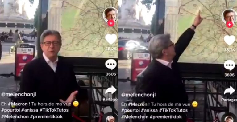 France: Emmanuel Macron moqué et parodié par Jean-Luc Mélenchon
