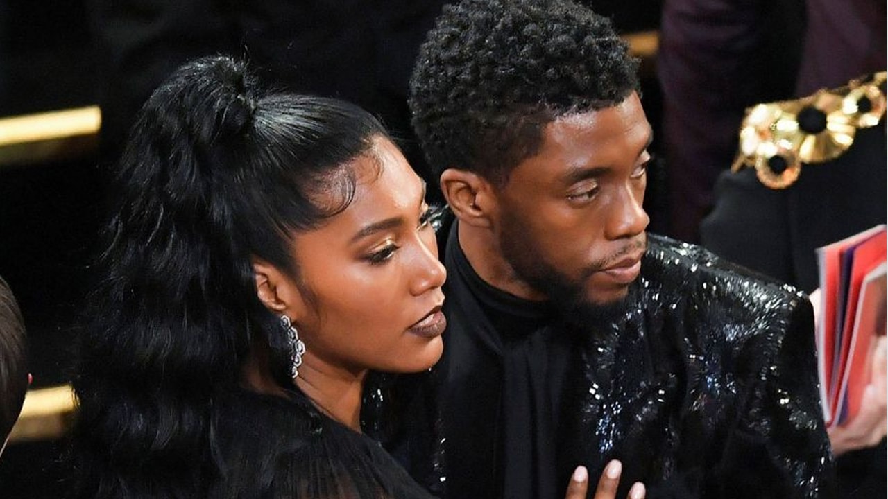 Chadwick Boseman et sa femme Taylor Simone Ledward @ SIPA et Rex février 2019