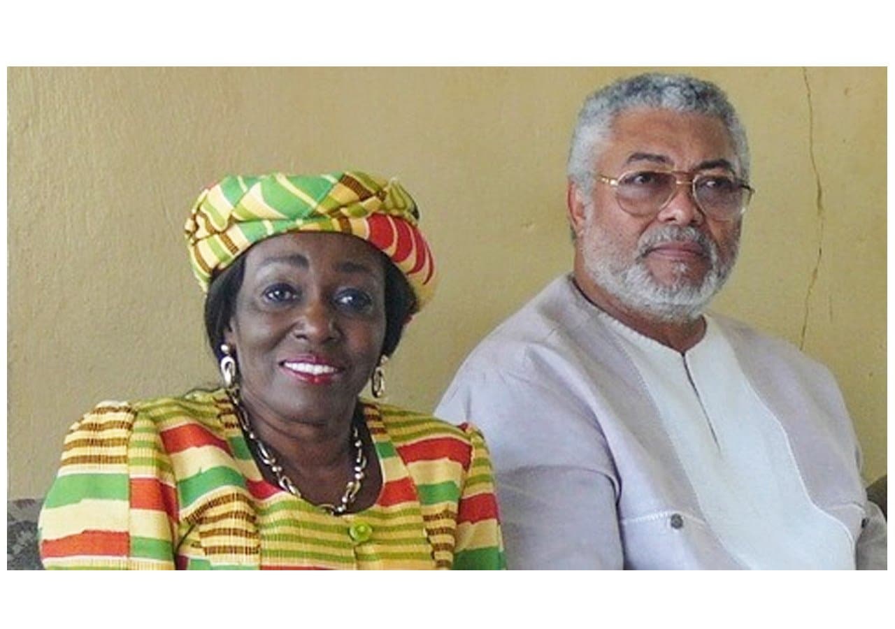 Nana Konadu Agyeman Rawlings et son époux Jerry John Rawlings