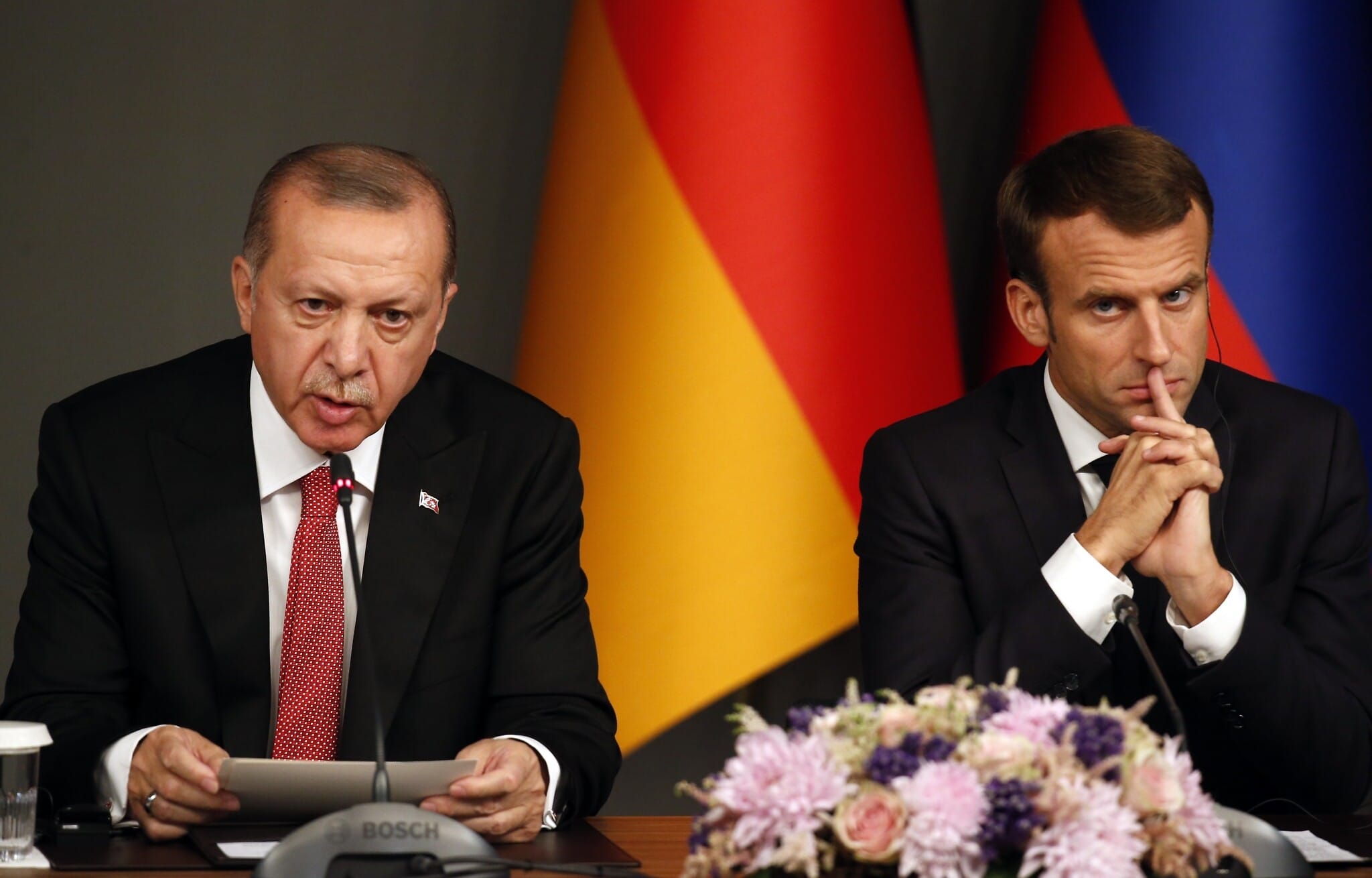 Recep Tayyip Erdogan et Emmanuel Macron