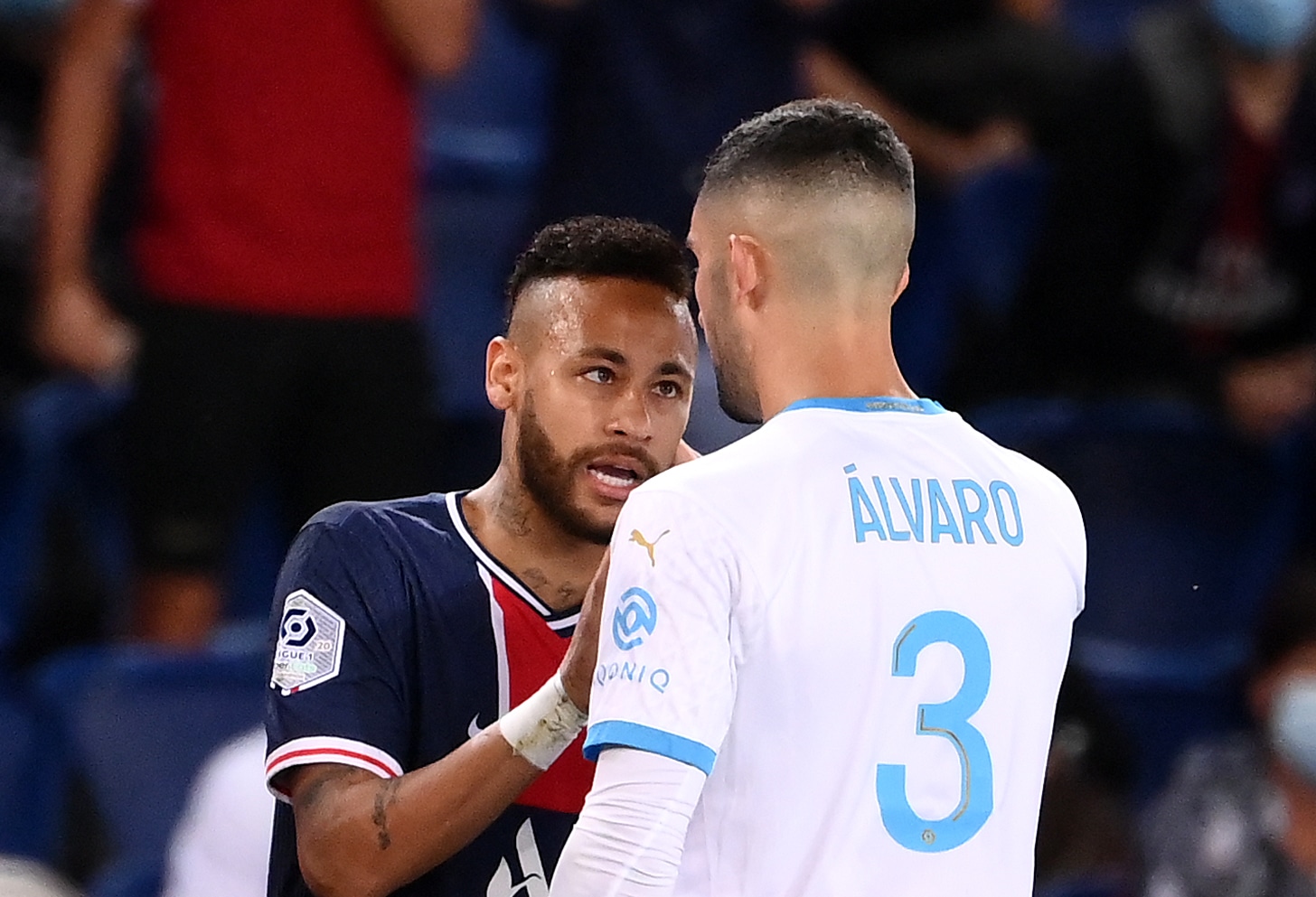 Afrontement entre Neymar et Alvaro Gonzalez lors du PSG-OM