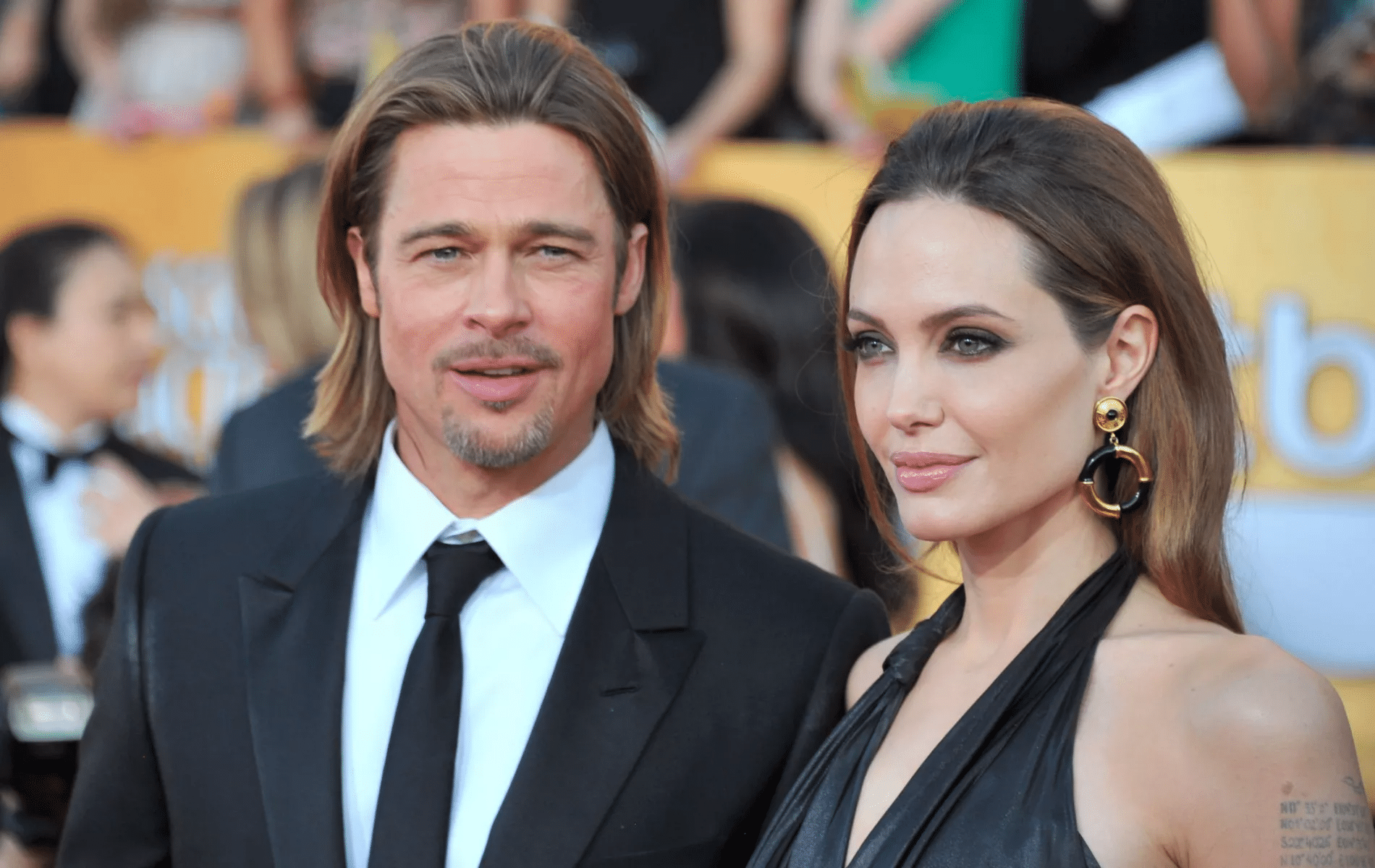Brad Pitt et Angelina Jolie lors des Screen Actors Guild Awards. (Los Angeles, le 29 janvier 2012.) Alberto E. Rodriguez / AFP
