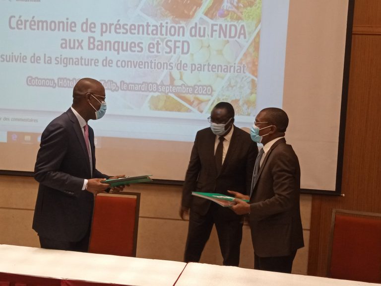 Covid-19 au Bénin: le FNDA signe des accords avec l&rsquo;APBEF et SFD