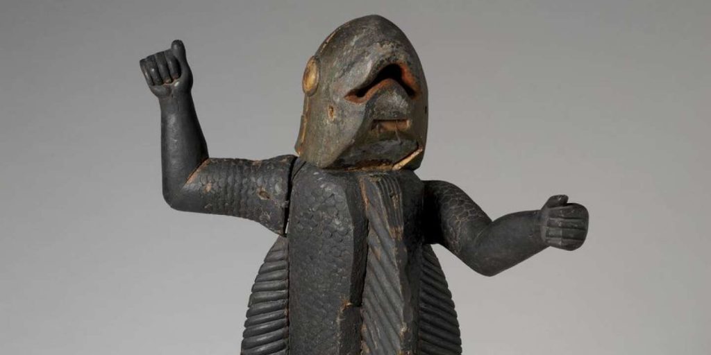 Statue royale représentant le roi Béhanzin, dernier roi du Dahomey (1890-1894). MUSÉE DU QUAI BRANLY-JACQUES CHIRAC