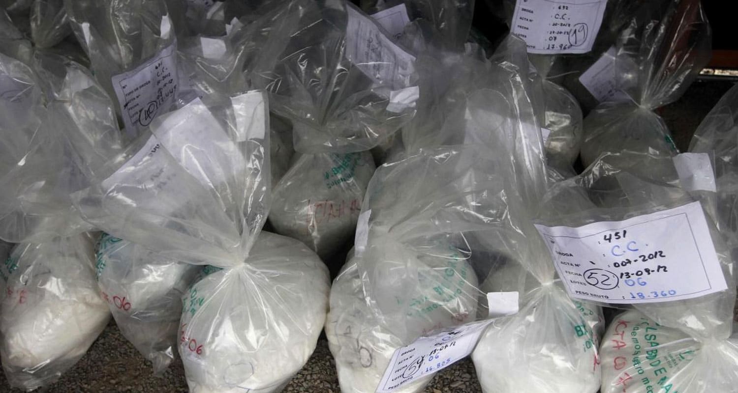 Des saches de cocaïne