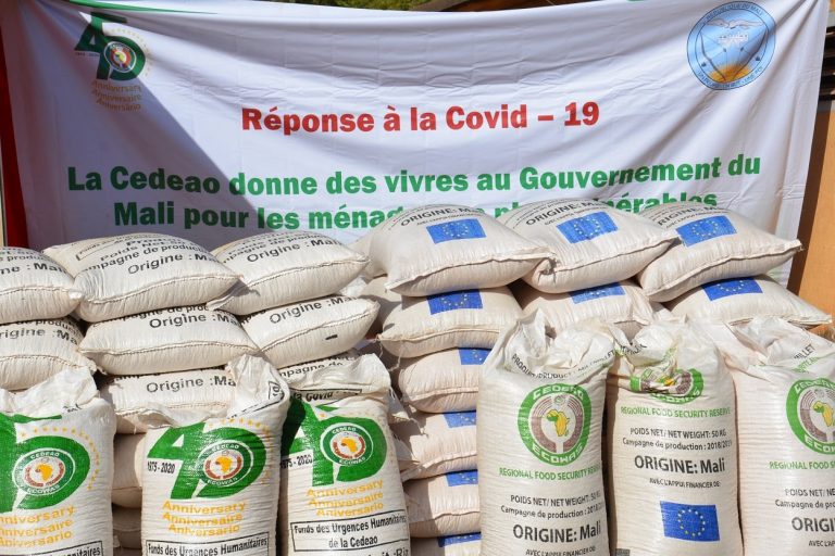 Lutte anti-coronavirus: la CEDEAO offre 793 tonnes de céréales au Mali