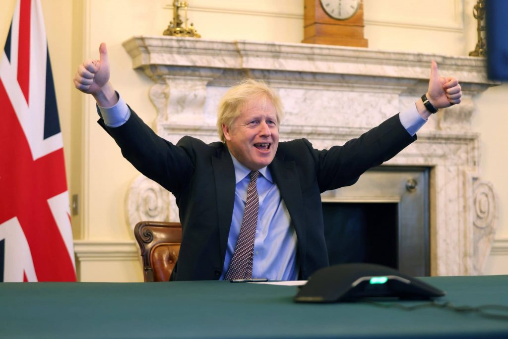 Le Premier ministre britannique après la conclusion d'un accord avec l'Union européenne sur le Brexit jeudi 24 décembre 2020