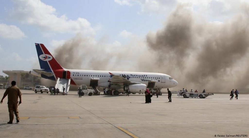 Explosions à l'aéroport d'Aden lors de l'arrivée du nouveau gouvernement d'union