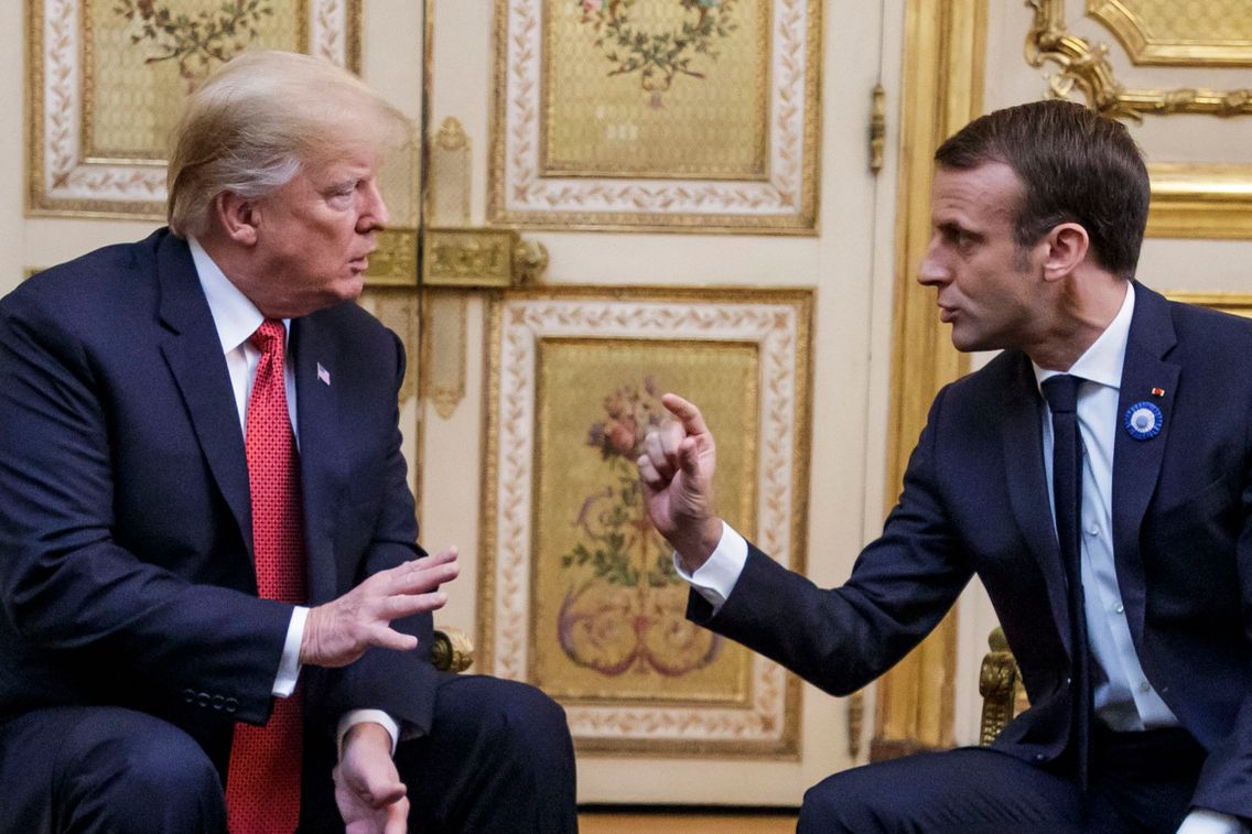 Donald Trump à l'Elysée avec Emmanuel Macron © AFP / CHRISTOPHE PETIT-TESSON / POOL