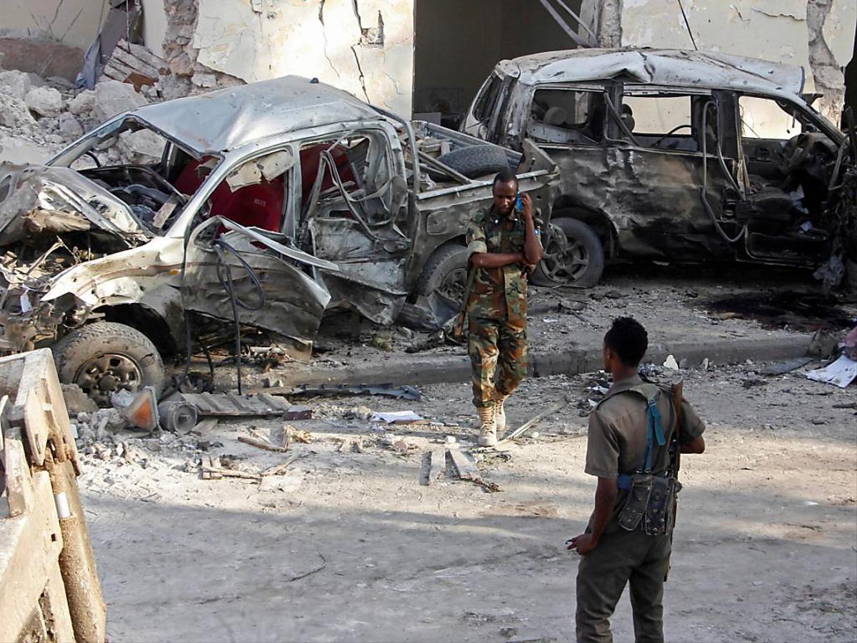 Attaque des djihadistes somaliens shebab sur un hôtel de Mogadiscio.