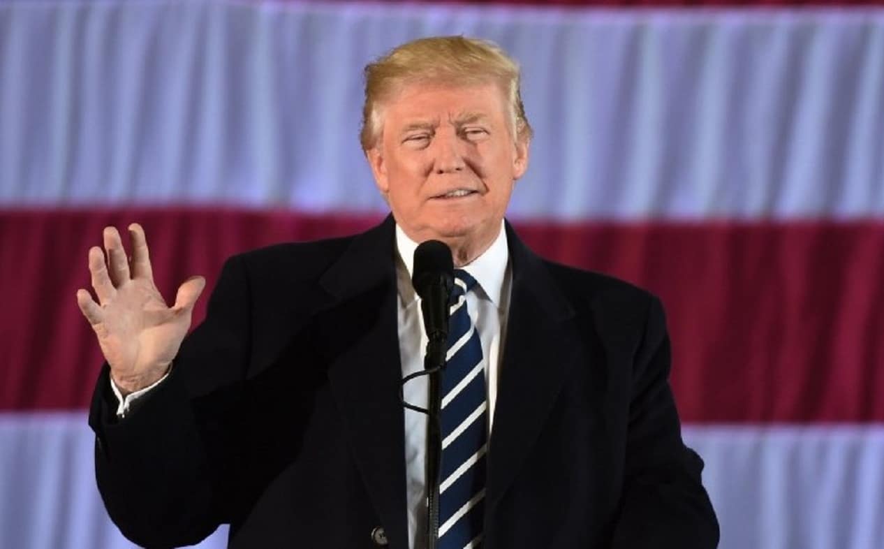Donald Trump lors d'un meeting de campagne pour la présidentielle du 3 novembre 2020