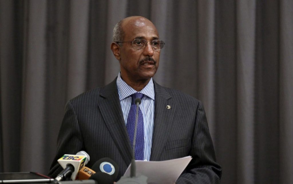 L'ancien ministre des affaires étrangères d'Ethiopie lors d'une allocution alors qu'il était encore en service