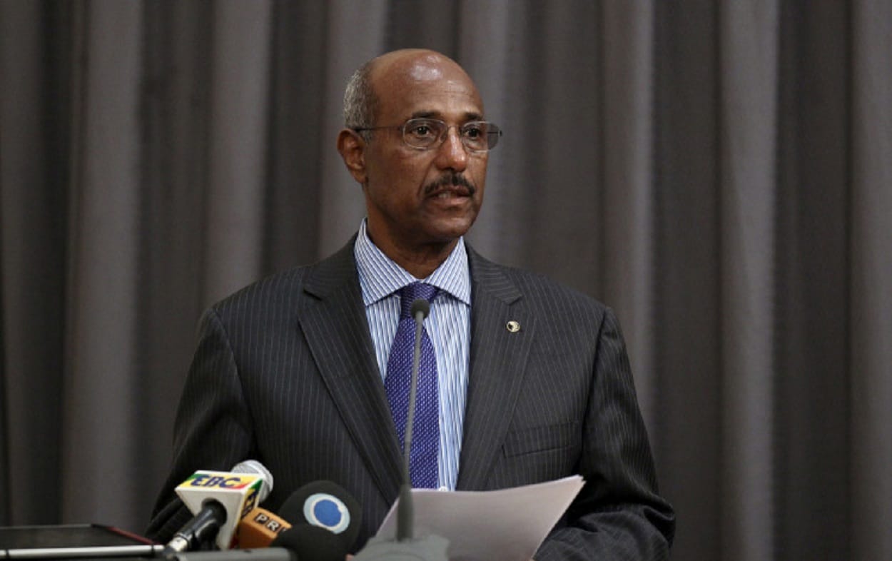 L'ancien ministre des affaires étrangères d'Ethiopie lors d'une allocution alors qu'il était encore en service