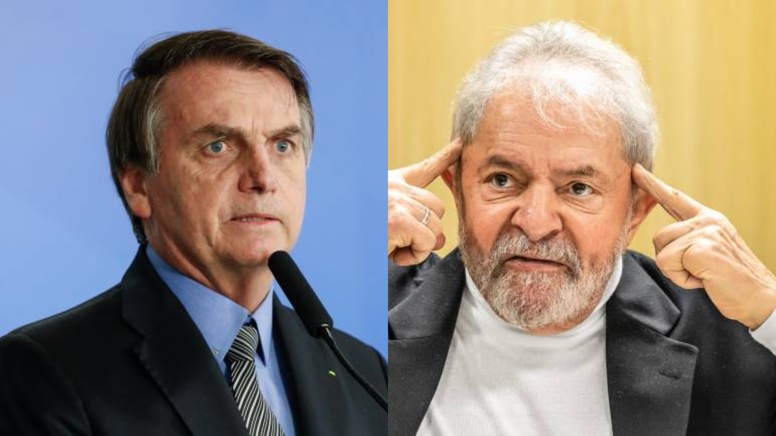 Le président brésilien Jair Bolsonaro et l'ancien président Lula da Silva