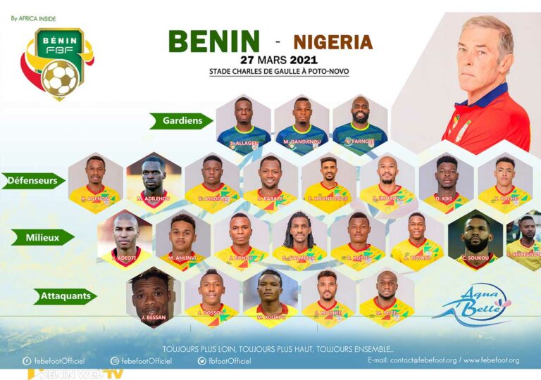 Elim Can 2022: voici la composition officielle des Ecureuils du Bénin