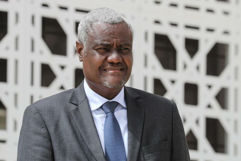 Union Africaine: Moussa Faki Mahamat en consultation à Kinshasa