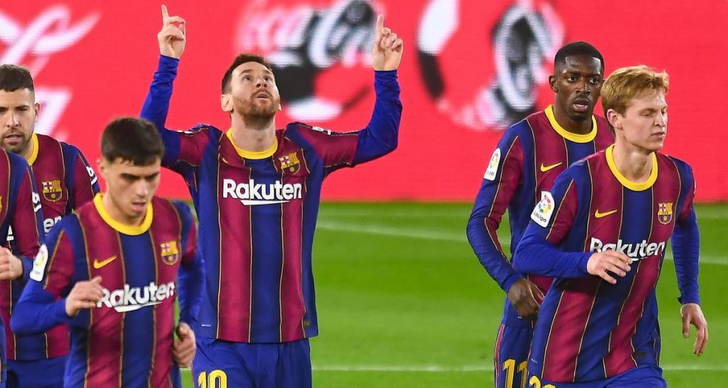 le groupe du barca pour affronter seville en demi finale retour de la coupe du roi