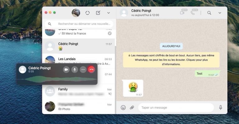 WhatsApp: appels audio et vidéo désormais disponibles pour les utilisateurs de Desktop